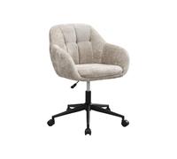 PASCAL MORABITO Vente-Unique - Chaise de Bureau - Tissu texturé - Beige - Hauteur réglable - LASSANDRA