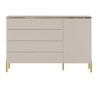 PASCAL MORABITO Vente-Unique - Commode avec 4 tiroirs et 1 Porte - Beige et doré - VUKIA