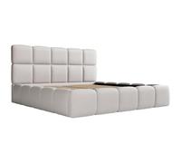 PASCAL MORABITO Vente-Unique - Lit 2 Personnes avec sommier - 180 x 200 cm - Gris Clair - DAMADO