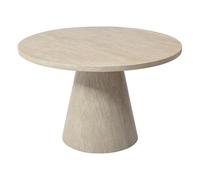 Table à manger 4 personnes en MDF - Effet travertin beige - LARIOZA