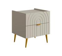 PASCAL MORABITO Vente-Unique - Table de Chevet 2 tiroirs - Beige - NORSIM
