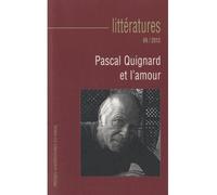 Pascal quignard et l'amour - Sylvie Vignes - Presses Universitaires Du Midi - broché - Revue