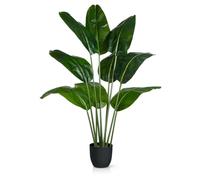 PASCH® Bananier artificiel grand format (120 cm), durable et réaliste - Grandes plantes artificielles - Palmier artificiel - Palmier artificiel - Arbre artificiel pour une ambiance naturelle