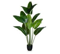 PASCH Bananier artificiel grand format (160 cm), durable et réaliste - Plantes artificielles - Palmier artificiel pour une ambiance naturelle