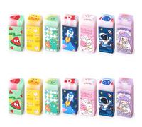 Pascyp Gomme Enfant 14 Pièces, Gommes Fantaisie Animale pour École | Gommes Colorées aux Motifs Animaux, Douces et Créatives pour Enfants, Idéales pour École, Dessin et Cadeaux