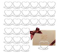 Pasdrucn 20 Pcs Porte Nom Table, Porte Menu Support Photo Pince Pince Carte, Marque Place Anniversaire, Porte Etiquette, Porte Menu Mariage, Supports De Numéro De Table,Porte Carte Postale (Argent)