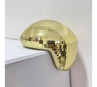 Pasdrucn 20x20x16cm Décoration De Boule Disco Fondue, Petite Boule Disco pour Enfants, Décoration De Boules Disco, Disco Miroir Citrouille, Décoration Fondante en Forme De Boule Disco (Or)