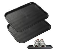Pasdrucn 2Pcs Ensemble De Plateaux à Chaussures avec Bords Relevés, Petit Plateau Égouttoir à Chaussures, Tapis Égouttoir à Chaussures, Plateau Égouttoir à Chaussures en Plastique (45.4x35.4x2.2cm)