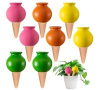 Pasdrucn 4/8Pcs Arrosage en Terre Cuite, Auto-arrosantes en Ollas Terre Cuite à Planter, Oyas A Planter Terre Cuite Extérieur, Arrosage Plante Vacances pour Plants Fleurs Pot Maison Balcon (8Pcs)