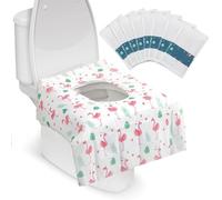 Pasdrucn 40 Pcs Protege Toilette Jetable, Siège De Toilette Jetable, Protection Toilettes Jetables, Couvre-sièges pour Abattant WC, Protège Cuvette WC Imperméable(Emballage Individuel) (Forfait 1)