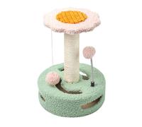 Pasdrucn Arbre à Chat Parla avec Boule De Sisal, Griffoir pour Chat, Arbre A Chat Pas Cher, Grattoir Chat, Arbres à Chat, Poteau Griffoir Chat en Jute, Arbre A Chat Bois, Chat Accessoire (Vert)