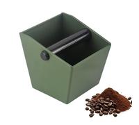 Pasdrucn Boite A Marc De Cafe avec Amovible Tige Percussion, Coffee Knock Box, Espresso Knock Box, Coffee Knock Box Poubelle à Expresso pour Marc De Café, Boite à Café Knock Box (Vert)