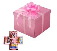 Pasdrucn Boite Cadeau Creative, Boîte Surprise Explosion, Boite Anniversaire, DIY Mémoire Box Album Photo Scrapbooking Gift Box, Anniversaire Explosion Box Pour Noël Anniversaire (rose)