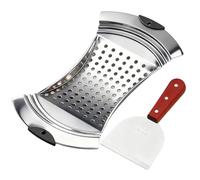 Pasdrucn Râpe Pour Spätzles Avec Raclette, Rabot À Spätzle En INOX, Spätzlereibe Avec Grattoir, Râpe À Spaetzles Maison, Plaque À Spätzle, Râpe À Spaetzle En INOX Pour Spaetzle Et Knepfle Faits Maison