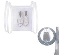 PASDUCHAS Lot de 2 grands sacs de séchage pour chaussures à chargement frontal avec fermeture éclair et sangle, 40 cm, blanc