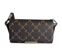 PashBAG Atelier Du Sac minibag à épaule en simili cuir gaufré logo noir et cuir. Fermeture à rabat et double bouton aimant, deuxième bandoulière incluse. Dimensions 23 x 12 cm.