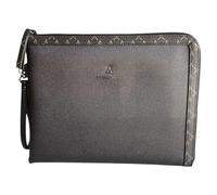 PashBAG Atelier Du Sac pochette unisexe en simili cuir noir. Fermeture zippée et poignet détachable. Dimensions 28 x 22 cm.