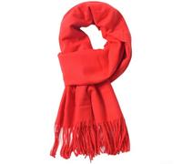 Pashmina chaud à grandes épaules pour femme - Extra long - 200 x 68 cm - En polyester doux - Pour mariages, soirées, événements formels - Rouge vif - C