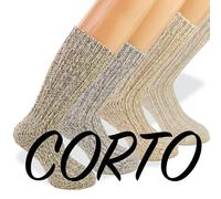 PASINI FASHION 2 paires - Chaussettes lourdes en laine pour homme - Collection POLO - extra chaudes et dynamiques, en fil moulin colorasto, Sable perle, 39-42