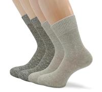 PASINI FASHION 4 paires - Chaussettes unisexes en lin mélangé - Collection FLAX - respirantes, naturelles et écologiques, 2 Sauge 2 Caki, 39-42