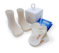 PASINI FASHION Lot de 3 paires de chaussettes pour bébé avec fibre de lait et laine de merinos - Collection MILKY - Revissées, douces et chaudes, dans une boîte cadeau, Confezione Rosa, 6-12 mois