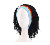 Pasisuu Bonnet de perruque tricoté avec dreadlocks Reggae pour femmes et hommes, L 25 cm l 18 cm Dimensions. Noir Taille unique