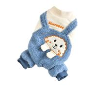 Pasisuu Combinaison pour animal de compagnie - Combinaison d'hiver chaude doublée en peluche avec fermeture à bouton-pression, tenue douce à quatre pattes pour chiens de petite et moyenne taille