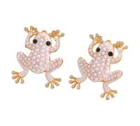 Pasisuu Frog Earrings Rhinestone Animal Studs Vintage Boho Jewelry Gift |