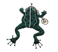 Pasisuu Kit de Loisirs créatifs DIY Porte-Monnaie Grenouille, Adorable Pochette Crapaud avec Fermoir à Baiser, Mini Portefeuille Porte-clés en Perles Fait Main pour Femmes et Filles, Petit Sac GRE
