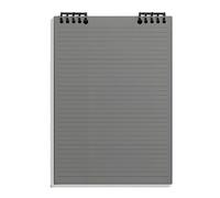 Pasisuu Top Bound Spiral Notebook Premium A5 Planner for Office School | Durable PP shell notebook featuring bleed-free paper for professionals and students Clear Black C