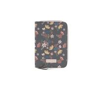 Pasito a pasito. Livre de naissance Garden. Étui pratique pour classer les documents de bébé avec poches et fermeture éclair. Fabriqué en similicuir gris