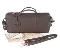 Pasito a Pasito. Sac pour poussette London. Sac à langer en similicuir pratique, élégant et spacieux pour transporter tout ce dont vous avez besoin en promenade. Couleur marron. Dimensions : 38 x 28 x 16 cm.