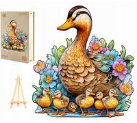 PASJO - Puzzle en bois adulte avec motif oiseaux 290 pièces 35,5 x 34 cm - Idée cadeau pour enfants - Puzzle en bois oiseaux - Puzzle en bois unique en forme d'animal - Jigsaw créatif en bois pour