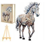 PASJO - Puzzle en bois adulte avec motif zèbre 230 pièces 38,5 x 24,5 cm - Idée cadeau pour enfants - Puzzle en bois zèbre - Puzzle en bois unique en forme d'animal - Jigsaw créatif