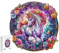 PASJO - Puzzle en Bois Adulte Licorne 144 Pièces 21 x 22 cm - Idée Cadeau pour Enfants - Forme d'Animal Unique - Jigsaw Créatif