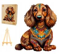 PASJO Puzzle en bois avec motif chien 260 pièces 34 x 29,8 cm Idée cadeau pour enfants Puzzle en bois unique en forme d'animal Puzzle créatif en bois pour adultes