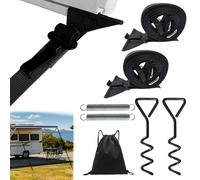 PASLFC Store tempête pour camping-car, store de protection contre les tempêtes, sangle de tempête pour auvent, store de caravane, kit de fixation latérale pour la plupart des camping-cars et caravanes