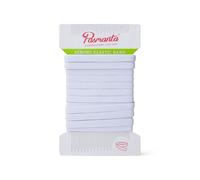 Pasmanta Bande Élastique Plate, Bandes Extensibles pour la Couture, Ceinture Élastique Solide pour Pantalons, Pour les Projets Ménagers et de Bricolage, Pour Coudre des Tissus (5mm - Blanc)