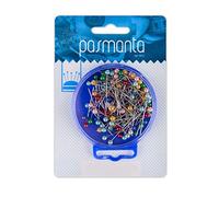 Pasmanta Épingles Couture Professionnelles, Épingles à Têtes Perlées Multicolores, avec Boite de Rangement, total de 100, Accessoires Couture Depuis 1953.