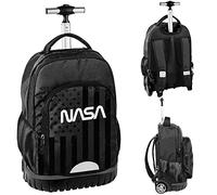 PASO BeUniq NASA Sac à dos à roulettes Noir, Noir, L