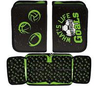 Paso Football Sport Trousse pliable sans accessoires, Noir, Trousse à crayons