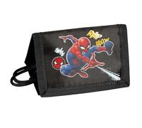 PASO Portefeuille pour enfant 12 x 8 x 1,5 cm - Spiderman - Noir/multicolore
