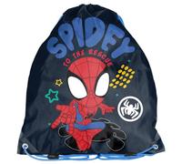 PASO Sac de gym pour enfant - 36 x 32 cm - Motif Spidey - Bleu/multicolore