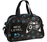 PASO Sac de sport enfants garçons New Level noir bleu