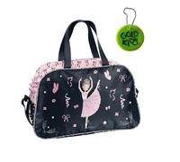Paso Sac de sport pour enfant fille et garçon - Sac à bandoulière avec motif ballerine - Sac de natation avec fond renforcé - Sac d'entraînement 40 x 25 x 15 cm