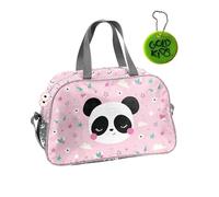 Paso Sac de sport pour enfant fille et garçon - Sac à bandoulière avec motif panda - Sac de natation avec fond renforcé - Sac d'entraînement 40 x 25 x 15 cm
