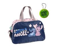 Paso - Sac de sport pour enfant fille et garçon - Sac à bandoulière avec motif Stitch - Sac de natation avec fond renforcé - Sac d'entraînement 40 x 25 x 15 cm