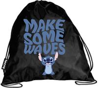 Paso | Sac de sport Stitch - 45 x 35 cm - Noir - Matériel robuste - Idéal pour les enfants
