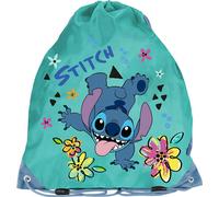 Paso | Sac de sport Stitch - Noir - 45 x 34 cm - Matériel robuste - Idéal pour les enfants
