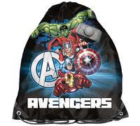 PASO Sac D'école Chaussures Pantoufles Marvel Avengers, Sport à Cordon Unisex Kids, Marineblauen, M